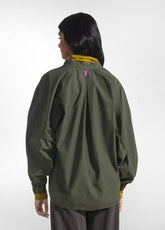 GREEN POPLIN BLOUSE - CAMO GREEN | DEHA