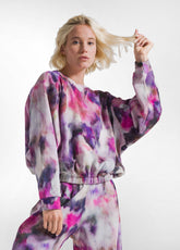 TUTA FELPA E PANTALONE CON STAMPA FLOREALE GRIGIO - Active Sets & Tracksuits | DEHA