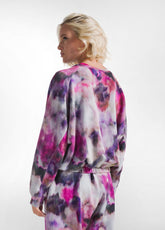 TUTA FELPA E PANTALONE CON STAMPA FLOREALE GRIGIO - | DEHA