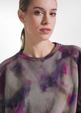 FLORAL PRINT SWEATSHIRT - MULTICOLOR - CAMO KAKI BROWN | DEHA