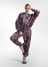 FLORAL PRINT SWEATSHIRT - MULTICOLOR - CAMO KAKI BROWN | DEHA