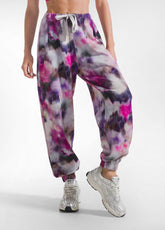 TUTA FELPA E PANTALONE CON STAMPA FLOREALE GRIGIO - | DEHA