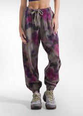 FLORAL PRINT TROUSERS - MULTICOLOR - CAMO KAKI BROWN | DEHA