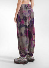 FLORAL PRINT TROUSERS - MULTICOLOR - CAMO KAKI BROWN | DEHA