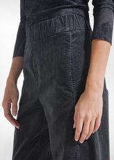 PANTALONE DRITTO IN VELLUTO STRETCH GRIGIO - LEAD | DEHA