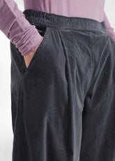 PANTALONE BALLOON IN VELLUTO STRETCH GRIGIO - LEAD | DEHA