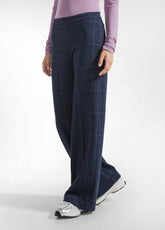 JACQUARD TROUSERS WITH CIGARETTE LEG IN BLUE - NIGHT BLUE | DEHA