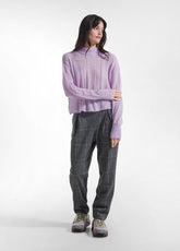 PURPLE TURTLENECK ALPACA WOOL BLEND SWEATER - BRIGHT VIOLET | DEHA