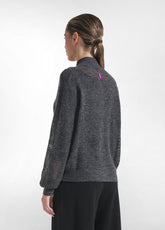 CARDIGAN IN MISTO LANA DI ALPACA CON ZIP GRIGIO - GREY | DEHA