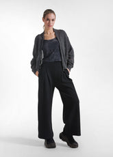 CARDIGAN IN MISTO LANA DI ALPACA CON ZIP GRIGIO - GREY | DEHA