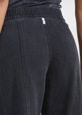 PANTALONE AMPIO IN DENIM NERO - BLACK | DEHA