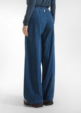 BLUE DENIM WIDE TROUSERS - LIGHT DENIM | DEHA