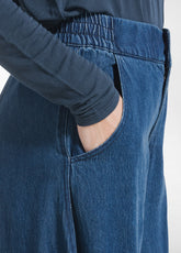 BLUE DENIM WIDE TROUSERS - LIGHT DENIM | DEHA