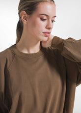 FELPA GIROCOLLO CLASSICA MARRONE - KAKI BROWN | DEHA