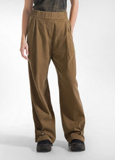 TUTA FELPA GIROCOLLO CLASSICA E PANTALONE PALAZZO MARRONE - | DEHA