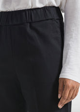 Gerade Hose mit schwarzem Umschlag - BLACK | DEHA