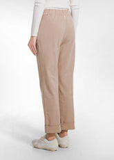PANTALONE DRITTO CON RISVOLTO MARRONE - CAMEL BROWN | DEHA