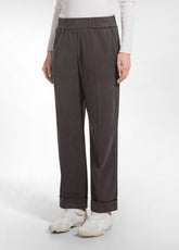 PANTALONE DRITTO CON RISVOLTO MARRONE - COCOA BROWN | DEHA