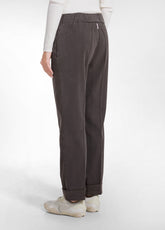 PANTALONE DRITTO CON RISVOLTO MARRONE - COCOA BROWN | DEHA