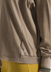 LONG SLEEVE T-SHIRT WITH BROWN FADE EFFECT - MOKA BROWN | DEHA