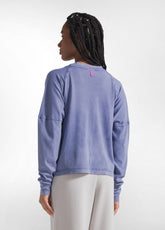 PURPLE V-NECK LONG SLEEVE T-SHIRT - DEEP PURPLE | DEHA