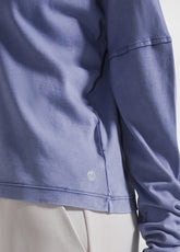 PURPLE V-NECK LONG SLEEVE T-SHIRT - DEEP PURPLE | DEHA