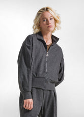 COMPLETO GIACCA IN FELPA E PANTALONE MORBIDO GESSATO GRIGIO - | DEHA