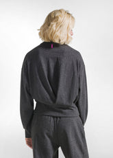 COMPLETO GIACCA IN FELPA E PANTALONE MORBIDO GESSATO GRIGIO - | DEHA