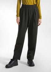 PANTALONE MORBIDO GESSATO NERO - BLACK | DEHA