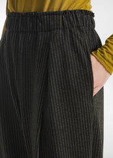 PANTALONE MORBIDO GESSATO NERO - BLACK | DEHA