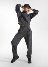 COMPLETO GIACCA IN FELPA E PANTALONE MORBIDO GESSATO GRIGIO - Comfort Sets | DEHA