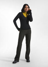 PANTALONE SIGARETTA GESSATO NERO - Pantaloni | DEHA