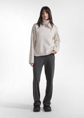 PINSTRIPE CIGARETTE TROUSERS - GREY - GREY | DEHA