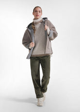 MAGLIONE BICOLORE A COLLO ALTO IN MISTO LANA BIANCO - SALT WHITE | DEHA