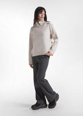 MAGLIONE A COLLO ALTO IN MISTO LANA BIANCO - SALT WHITE | DEHA
