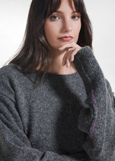 Rundhalspullover aus Wollmischung in Grau - GREY | DEHA