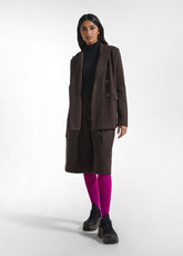 BLAZER IN JACQUARD SPINA DI PESCE MARRONE - HERRINGBONE BROWN | DEHA