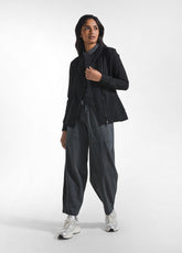 GIACCA BIKER IN JACQUARD SPINA DI PESCE NERO - BLACK | DEHA