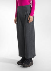 GREY HERRINGBONE JACQUARD WIDE TROUSERS - HERRINGBONE GREY | DEHA