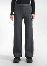 PANTALONE PALAZZO IN JACQUARD SPINA DI PESCE GRIGIO - HERRINGBONE GREY | DEHA