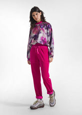 PINK STRETCH VELVET TROUSERS - FUCHSIA PINK | DEHA