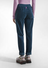 BLUE STRETCH VELVET TROUSERS - NIGHT BLUE | DEHA