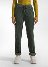 PANTALONE IN VELLUTO STRETCH VERDE - CAMO GREEN | DEHA