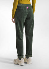 PANTALONE IN VELLUTO STRETCH VERDE - CAMO GREEN | DEHA