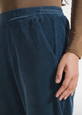 PANTALONE IN VELLUTO STRETCH BLU - NIGHT BLUE | DEHA