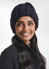 BERRETTO BICOLORE IN LANA E ALPACA NERO - Accessori | DEHA