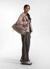 BORSA TRACOLLA IN NYLON MARRONE - Accessori | DEHA