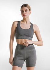 SET TOP E SHORTS SPORTIVI EFFETTO FADE NERO - | DEHA
