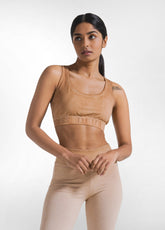 SET TOP E PANTALONI AMPI EFFETTO FADE MARRONE - | DEHA