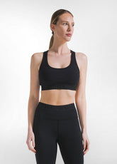 TOP SPORTIVO in TINTA UNITA NERO - Canotte e Reggiseni sportivi | DEHA